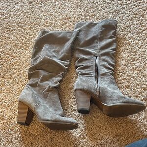 Target Gray Heeled Boots for Women